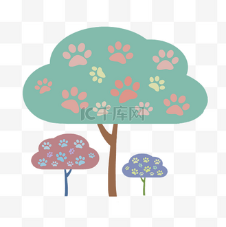 好看的树木图片素材_卡通创意树木插画