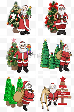 小孩与星星图片_圣诞老公公与圣诞树套图