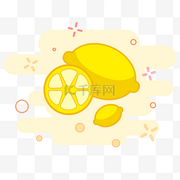 柠檬海报素材图片_矢量卡通免扣柠檬