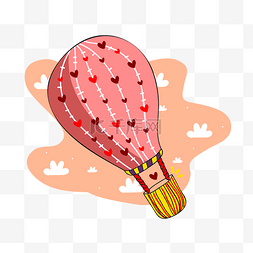  爱心热气球