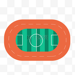 足球图片_黄色圆弧体育场元素