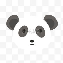 卡通熊猫头像矢量图