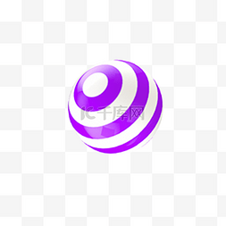 卡通紫色圆形球体下载