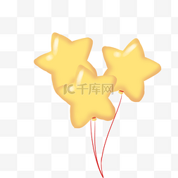 节日装饰气球图片_星形状可爱手绘气球