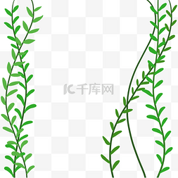 夏日绿色植物图片_卡通绿色植物藤蔓