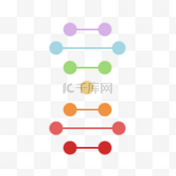 双螺旋链图片_彩色DNA基因链图形