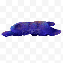 紫色圆弧起伏云朵元素