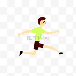 男生在跑步运动健身