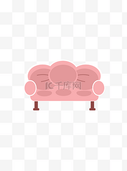 粉红蝴蝶结沙发可商用元素