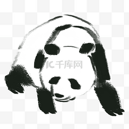 水墨风熊猫图片_水墨动物小猫插画
