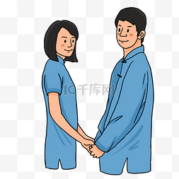 新婚婚纱照图片_婚礼季身穿民国风蓝色衣服的新婚