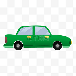 绿色小汽车卡通图片_绿色的小汽车插画