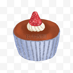 手绘提拉米苏蛋糕图片_杯子蛋糕手绘插画