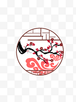 中国风古典梅花边框