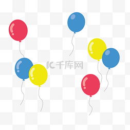彩色气球卡通图片_卡通彩色气球免抠图下载