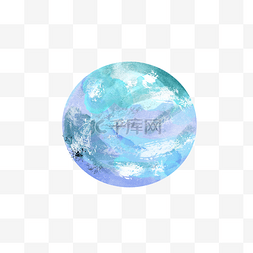 卡通地球地球图片_水彩手绘的圆形海洋