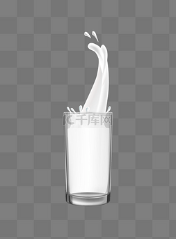 直立式白色牛奶杯