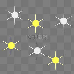 黄色星星矢量图片_黄白星星