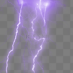 自然现象图片_紫色瀑布型闪电设计效果