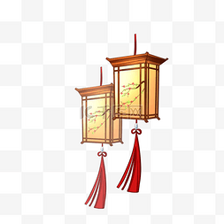 中国风古典古风灯笼png免抠透明底