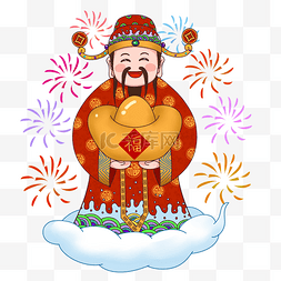 2019蓝色图片_2019年过新年财神节日到财神送元