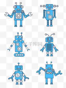 机械类图片图片_人工智能互联网类蓝色机器人图标
