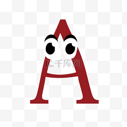 a字母png图片_创意卡通字母形象A