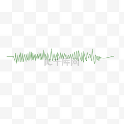 线条举重器图片_绿色波形音频声波电流线条元素素