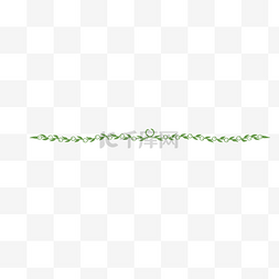 绿色矩形图片_藤蔓叶子绿色分割线