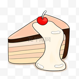 小清新蛋糕背景图片_蛋糕手绘PNG素材