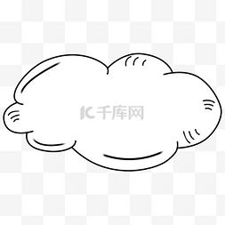 创意白云图片_卡通创意插画黑白云朵