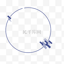 炫酷多边形图片_圆形蓝色商务办公简约科技边框酷