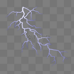 矢量光源图片图片_紫色震撼闪电装饰元素