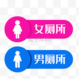 男女卫生间指示牌