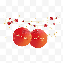 新年元旦红色圆形文字框
