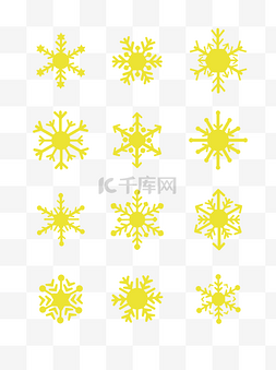 金色icon图片_圣诞金色雪花icon可商用元素