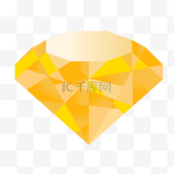 黄色宝石图片_黄色宝石钻石插画