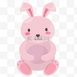 粉红色的小兔子 