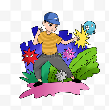 击打卡通图片_击打卡通素材-击打卡通图片大全-千库网