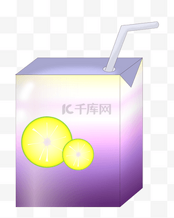 创意吸管饮料图片_柠檬饮料手绘插画