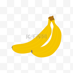 彩色手绘香蕉矢量