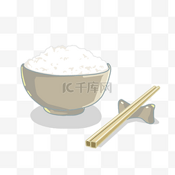 一次性筷子图片_一大碗白色蒸米饭