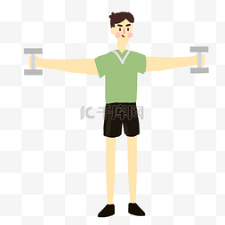 健身房卡设计图片_举哑铃健身的男生