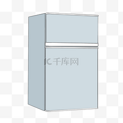 冰箱手绘插画图片_白色的冰箱手绘插画