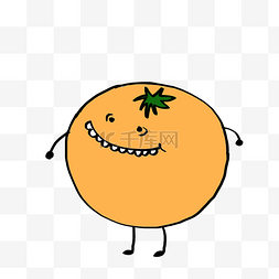 卡通可爱的香橙