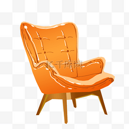 橘黄色的沙发椅