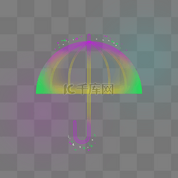 安全保护伞图片_光感效果保护伞元素