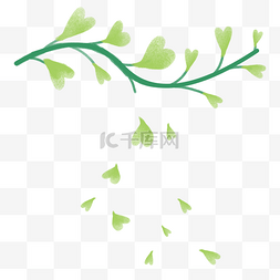 绿色清新通用枝条装饰图案