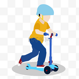 轮滑运动文案图片_玩滑板车的小孩矢量素材