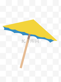 矢量黄色小伞插画设计